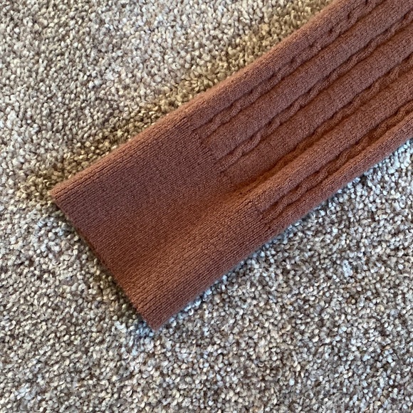 Abercrombie Mock Neck Mini Sweater Dress in Light Brown (S) - Picture 10 of 13